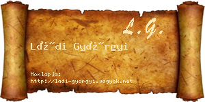 Ládi Györgyi névjegykártya